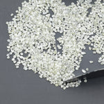 white natural rough crystal stone displayed as a loose uncut raw piece