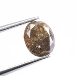 brown oval cut natural diamond loose stone for custom engagement rings 