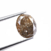brown oval cut natural diamond loose stone for custom engagement rings 