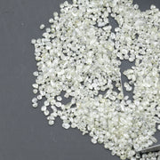 white natural rough crystal stone displayed as a loose uncut raw piece