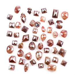 Rare natural fancy red and brown rose cut diamond mixed shapes earth mined loose diamond for custom jewelry, artisan rings, and unique engagement ring designs.