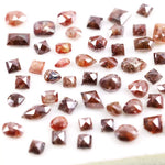 Rare natural fancy red and brown rose cut diamond mixed shapes earth mined loose diamond for custom jewelry, artisan rings, and unique engagement ring designs.