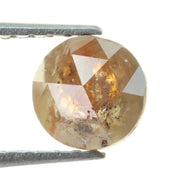orange colour diamond 0.71 carat natural round cut diamond