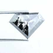 5.63 Ct White and Black Pentagon Cut CVD Lab Grown Diamond Loose Stone for Custom Jewelry Design
