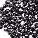 Natural fancy black rose cut diamond loose stone ethical black diamond for custom ring pendant jewelry gift