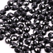 Natural fancy black rose cut diamond loose stone ethical black diamond for custom ring pendant jewelry gift