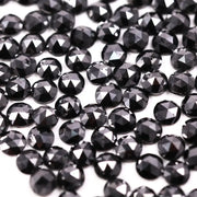 Natural fancy black rose cut diamond loose stone ethical black diamond for custom ring pendant jewelry gift