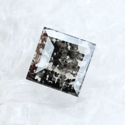 3.79 Ct Square Cut Salt & Pepper CVD Lab Diamond Loose Stone for Custom Engagement Rings