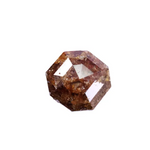 1.23 Ct Asscher cut brown natural loose rustic diamond, fancy diamond for engagement ring or unique jewelry gift