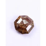 1.23 Ct Asscher cut brown natural loose rustic diamond, fancy diamond for engagement ring or unique jewelry gift