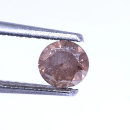 0.42 Carat Natural Brown Color Round Shape Salt And Pepper Diamond