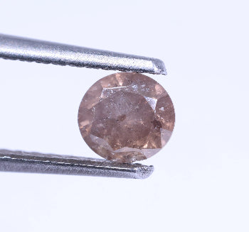 0.42 Carat Natural Brown Color Round Shape Salt And Pepper Diamond