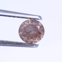 0.42 Carat Natural Brown Color Round Shape Salt And Pepper Diamond