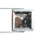 Square cut lab-grown diamond with exceptional clarity and brilliance, perfect for engagement rings, showcasing sustainable and ethical craftsmanship.