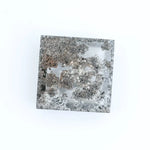 Unique 3.79 Ct Salt & Pepper CVD Diamond, Square Cut Loose Stone Perfect for Ring Design