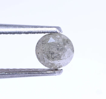 0.42 Carat Natural Grey Color Round Cut Salt And Pepper Diamond