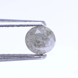 0.42 Carat Natural Grey Color Round Cut Salt And Pepper Diamond
