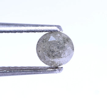 0.42 Carat Natural Grey Color Round Cut Salt And Pepper Diamond
