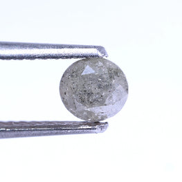 0.42 Carat Natural Grey Color Round Cut Salt And Pepper Diamond