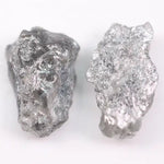Raw natural gray diamond pair for bespoke jewelry. Unique, conflict-free diamond