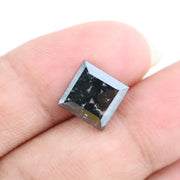 Square cut lab-grown diamond with exceptional clarity and brilliance, perfect for engagement rings, showcasing sustainable and ethical craftsmanship.