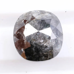 1.84 Ct cushion cut gray black diamond loose stone with deep tone and elegant sparkle