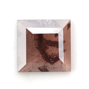 brown color square diamond cross square diamond drop earrings