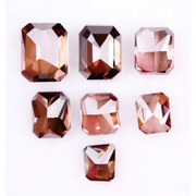 Fancy brown emerald cut lab grown diamond loose stone, octagon step cut for custom engagement ring and fine jewelry