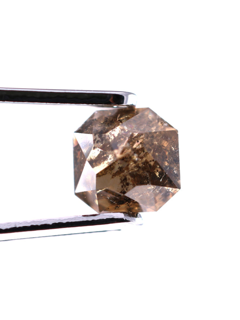 0.385 CT Asscher Cut Brown Earth Mined Fancy Natural Diamond