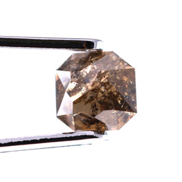 0.385 CT Asscher Cut Brown Earth Mined Fancy Natural Diamond