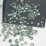green color round diamond engagement ring, brilliant cut round diamond