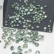 green color round diamond engagement ring, brilliant cut round diamond
