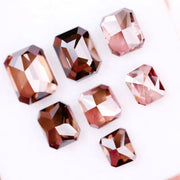Fancy brown emerald cut lab grown diamond loose stone, octagon step cut for custom engagement ring and fine jewelry