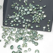 0.8–2.2 MM Green Round Brilliant Natural Diamond Loose SI-I3 Stone For Fine Jewelry