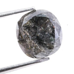 1.84 Ct cushion cut gray black diamond loose stone with deep tone and elegant sparkle