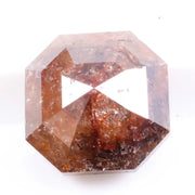 1.61 Ct Asscher cut brown diamond loose stone with step facets and rich warm color sparkle