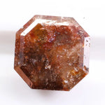 1.61 Ct Asscher cut brown diamond loose stone with step facets and rich warm color sparkle