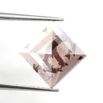 brown color square diamond cross square diamond drop earrings