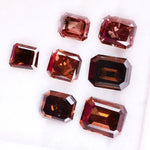 Fancy brown emerald cut lab grown diamond loose stone, octagon step cut for custom engagement ring and fine jewelry