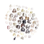9.80 Ct Heart Shape Rose Cut Mixed Color Enhanced Natural Diamonds – Rustic Loose Stones for Custom Engagement Rings