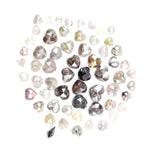 9.80 Ct Heart Shape Rose Cut Mixed Color Enhanced Natural Diamonds – Rustic Loose Stones for Custom Engagement Rings