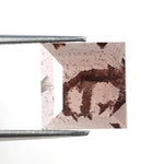 brown color square diamond cross square diamond drop earrings