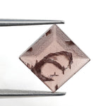 brown color square diamond cross square diamond drop earrings