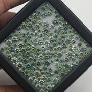 green color round diamond engagement ring, brilliant cut round diamond