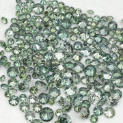 0.8–2.2 MM Green Round Brilliant Natural Diamond Loose SI-I3 Stone For Fine Jewelry