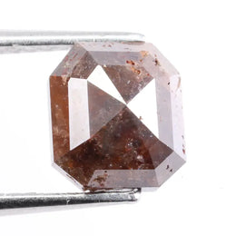 1.81 ct emerald cut brown natural diamond loose gemstone with step-cut facets for engagement ring or custom fine jewelry