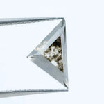 2.31 Ct Triangle Cut Salt & Pepper CVD Lab Grown Diamond Loose Stone for Custom Jewelry