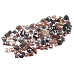 Natural rose cut diamonds in mixed shapes and colors – brown, grey & black, perfect for handmade jewelry