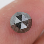 Fancy 1.49Ct Diamond Fancy Blackish -Grey Colored Diamond Round Polised Diamond For Jewelry Fine 
