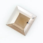 Square princess-cut lab-grown diamond with flawless clarity and subtle champagne hue, perfect for engagement rings and custom fine jewelry, ethically created with sustainable practices